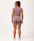 Pacy Seamless Short Sleeve Crop Top & Shorts